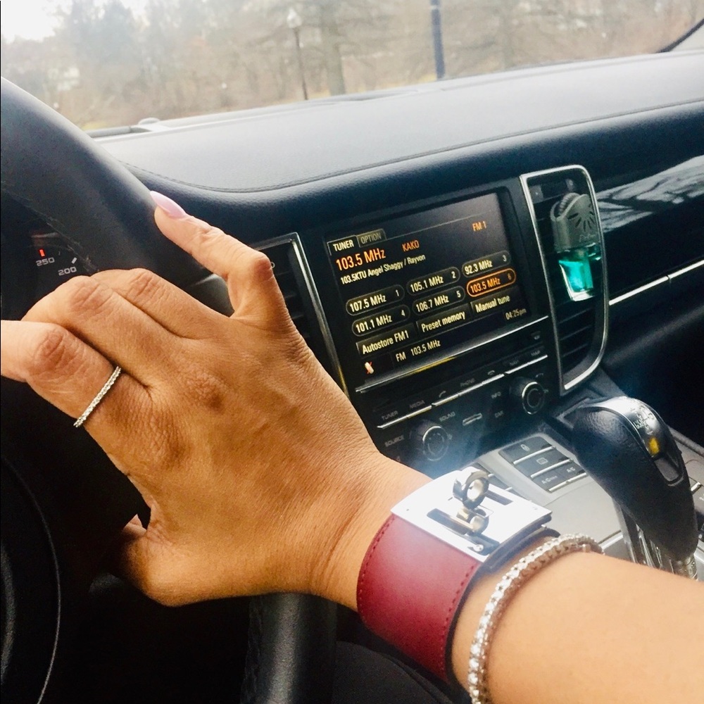 Hermes Red and Silver Bracelet